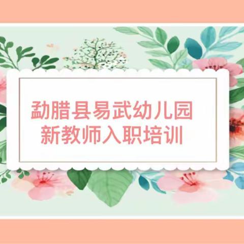 初为人师，从心出发——易武幼儿园新教师入职培训