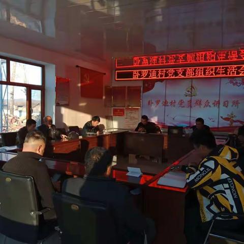 卧罗迪村支部组织生活会