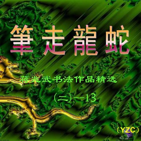 蒋兆武书法作品精选（二）-- 13