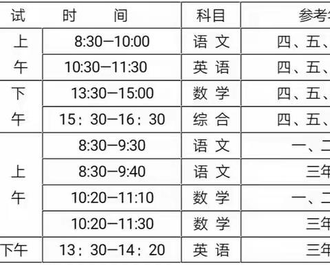 东风小学2019年期末考试安排及寒假放假通知