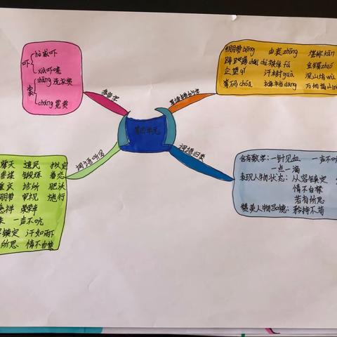 寓教于图 思维律动——沙窝李小学五二班思维导图