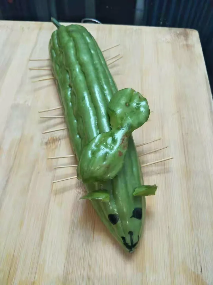 宝贝们制作的手工《苦瓜大变身》