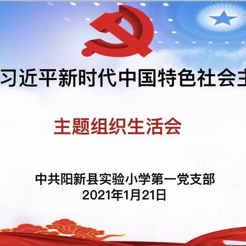 “学习贯彻习近平新时代中国特色社会主义思想”主题组织生活会