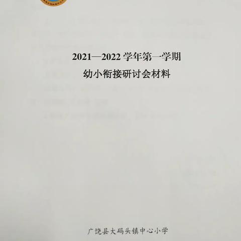 传好接力棒，跑赢人生接力赛——记大码头镇中心小学、中心幼儿园幼小衔接研讨会