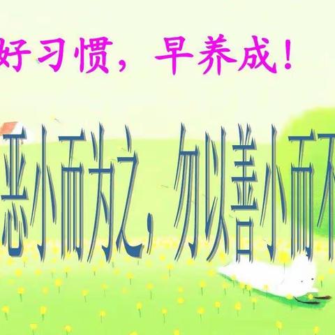 【东风  德育】养成好习惯   做合格学生