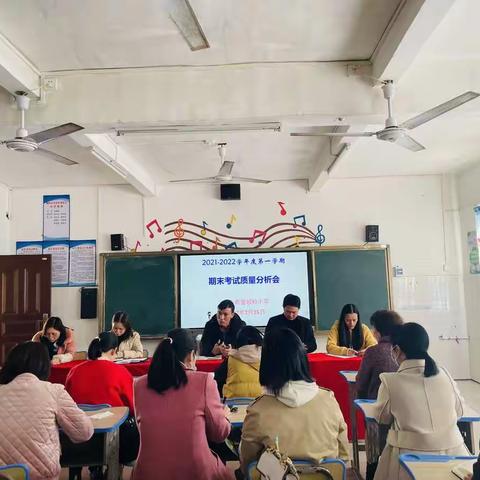 精准分析定策略     拼搏奋进促提升——水东街道城岭小学召开教学质量分析会