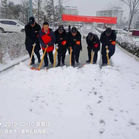 以雪为令-陆港纪念公园应对强降雪天气及时清除积雪