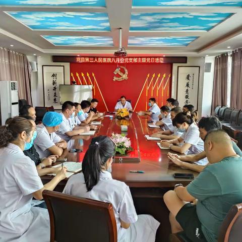中共嵩县第三人民医院党支部八月份主题党日