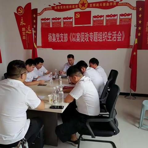 杨集党支部《以案促改》组织生活会