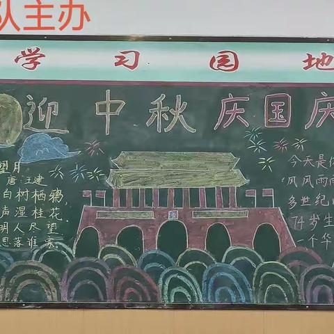 “庆中秋团圆 为祖国喝彩”——云阳三小“迎中秋•庆国庆”黑板报展示