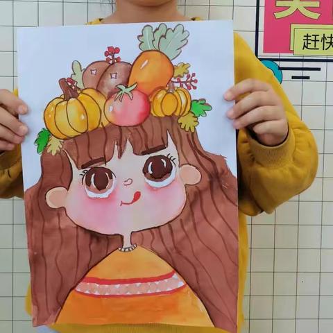 泰翁美育中（1）班作品《水彩人物—女孩》