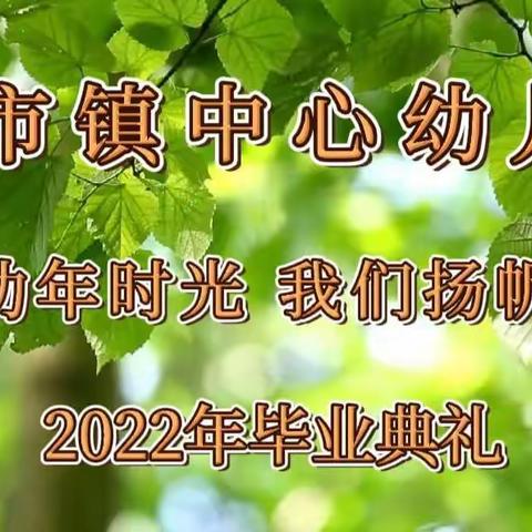 “惜别幼年时光，我们扬帆起航”——枝江市董市镇中心幼儿园2022年春季毕业典礼