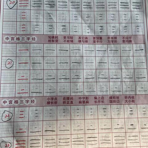 刘玥小朋友学习影集!                                      习正气！树品德！练字就到中宫格！