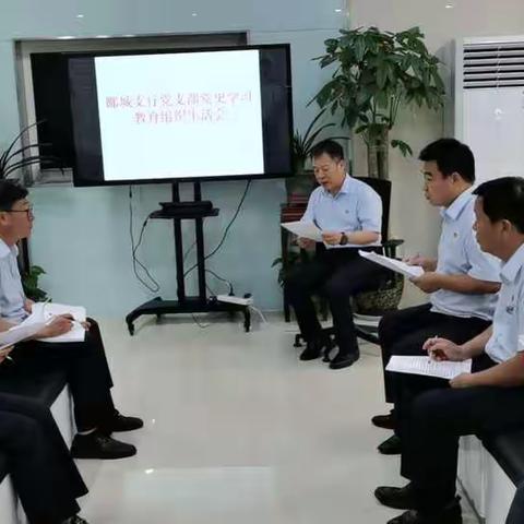 郾城支行党支部召开党史学习教育专题组织生活会