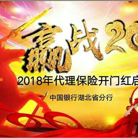 中国银行湖北省分行2018年代理保险业务开门红启动大会