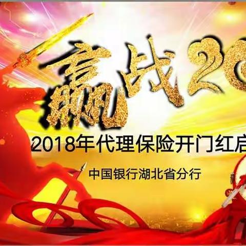 中国银行湖北省分行2018保险代理业务开门红启动会经验分享篇