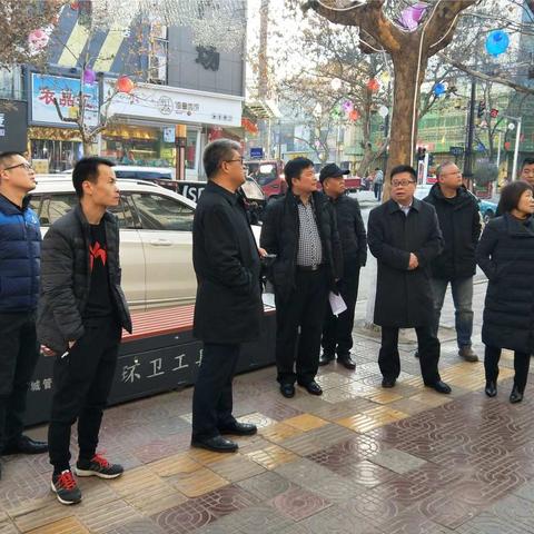 区政府安排部署建筑物外立面月考、现场观摩迎检工作