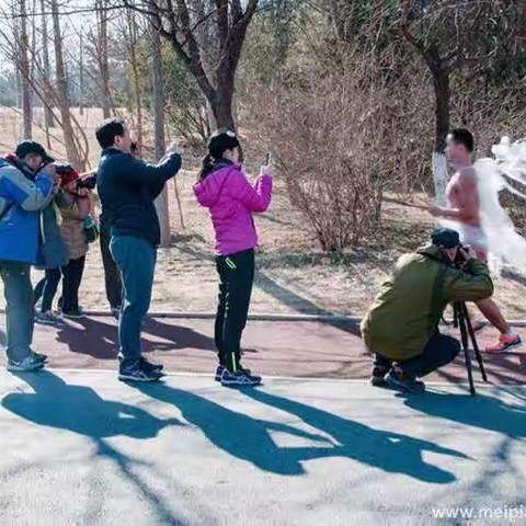 “光猪跑”中的摄影人