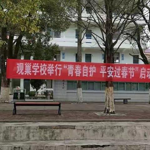 观巢学校举行"青春自护，平安过春节"启动仪式