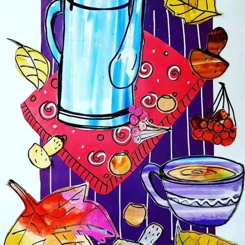 剪贴画课例——桌上的静物