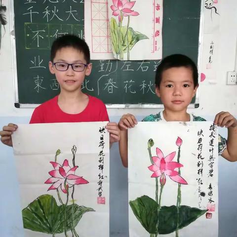星光书画书法国画班7月17日习作