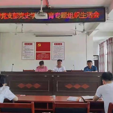 小璜镇小学党支部党史学习教育专题组织生活会