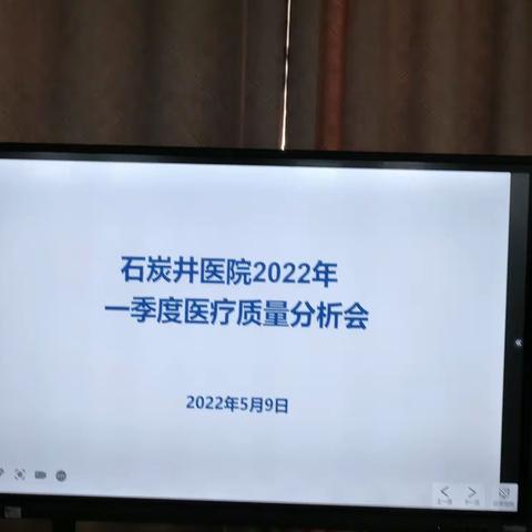 基础工作常态化质量分析不间断    ——石炭井医院一季度医疗质量分析会侧记