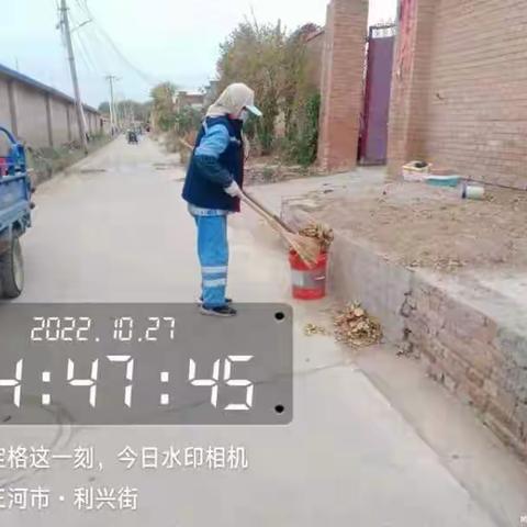 秋意渐浓落叶飘，迎风伴叶环卫人