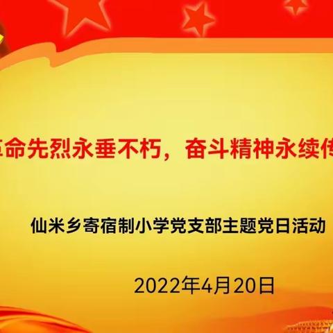 仙米乡寄宿制小学小学党支部主题党日活动