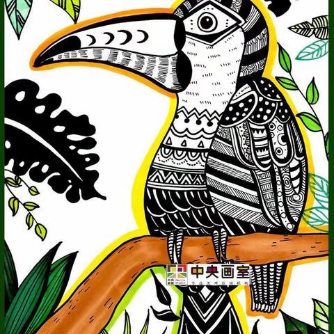 中央画室“艺”起抗疫——创意线描班