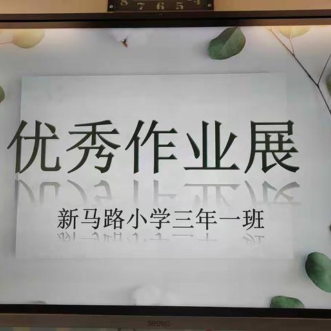 新马路小学三年一班课堂作业展示活动纪实