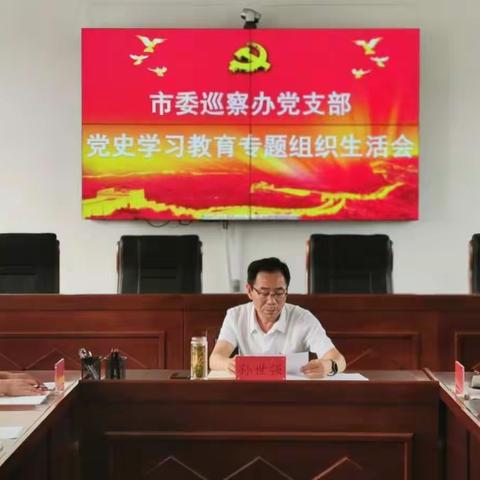 市委巡察办党支部召开党史学习教育专题组织生活会