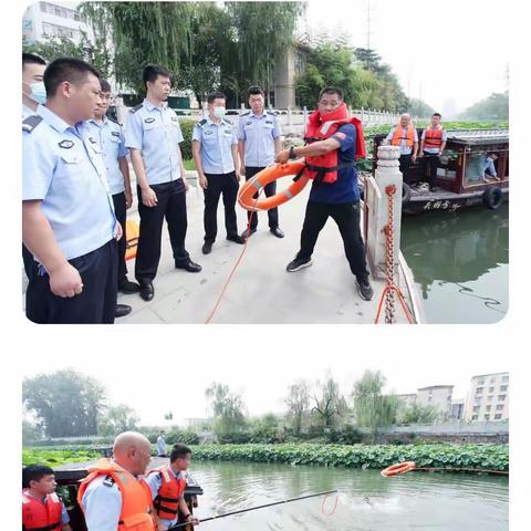 北大派出所］组织防溺水救援培训和实战演练