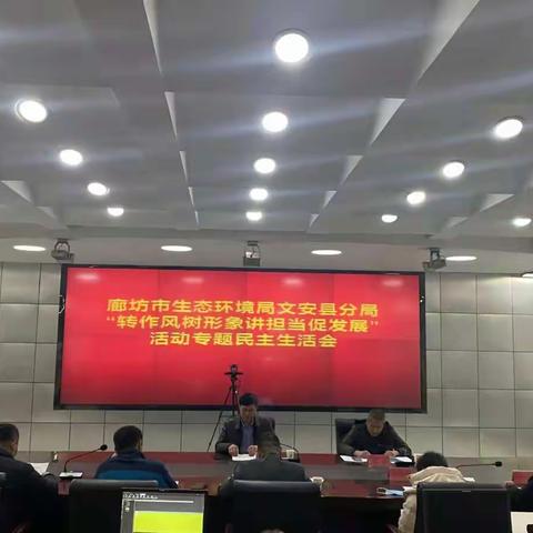 廊坊市生态环境局文安县分局召开“转作风树形象讲担当促发展”活动专题民主生活会