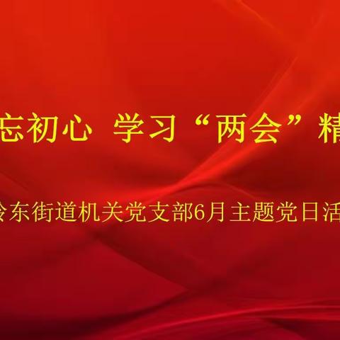 岭东街道主题党日活动——不忘初心，学习“两会”精神