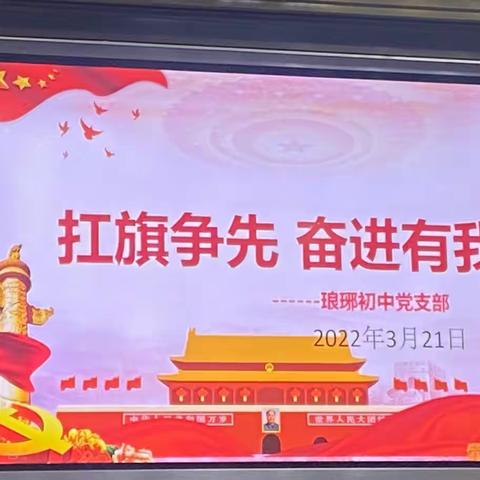扛旗争先 奋进有我——琅琊初中党支部三月份主题党日活动