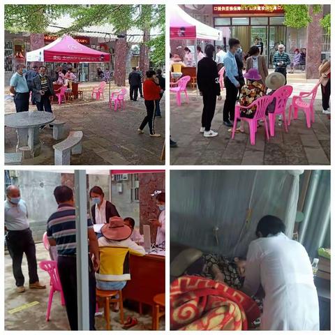 2022年3月28日接种车到道育为60岁以上老人提供问诊及接种服务