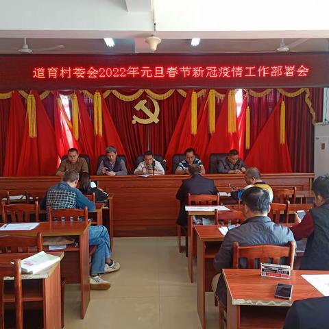 道育村委会组织召开2022年元旦春节新冠疫情工作部署会