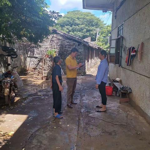 道育村委会各干部进村入户开展返贫致贫排查