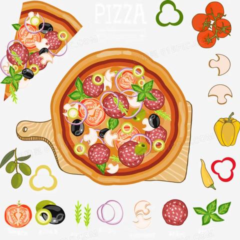 我爱我的家—美味披萨🍕（创意画）