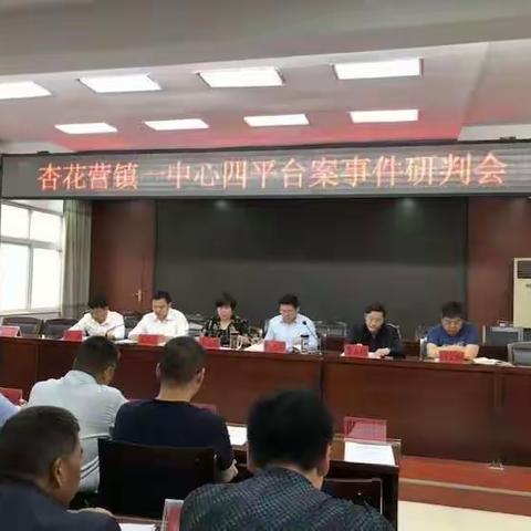 杏花营镇召开一中心四平台案事件研判会并对相关工作进行参观、培训