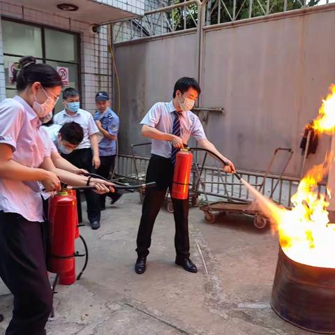 绍兴市分行营业部组织开展三季度火灾应急预案演练