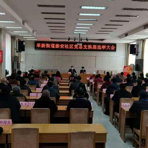 革新街道泰安社区党总支换届选举大会