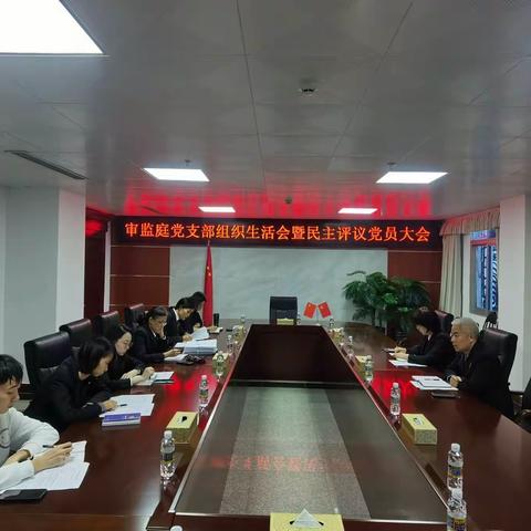 审监庭召开支部组织生活会暨民主评议大会