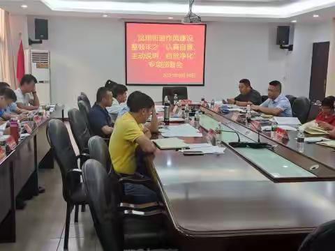 凤翔街道传达学习琼山区作风整顿建设年之“认真自查、主动说明、自觉净化”专项行动动员暨警示教育大会精神