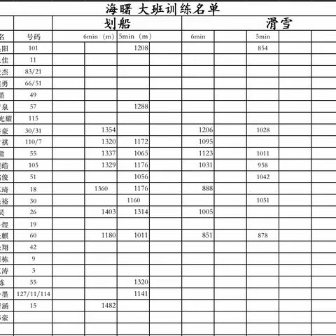 2020年大班冬训第一阶段小结