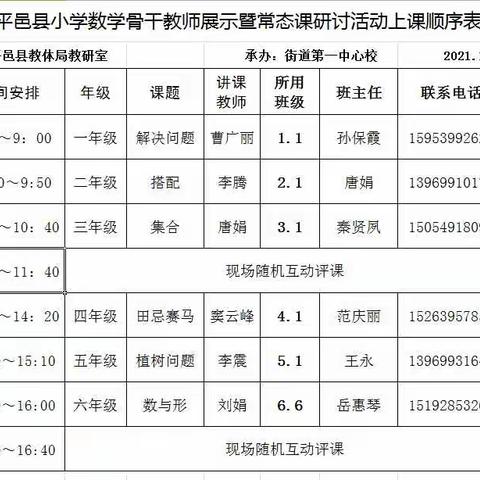 常态化教研活动，骨干教师共成长