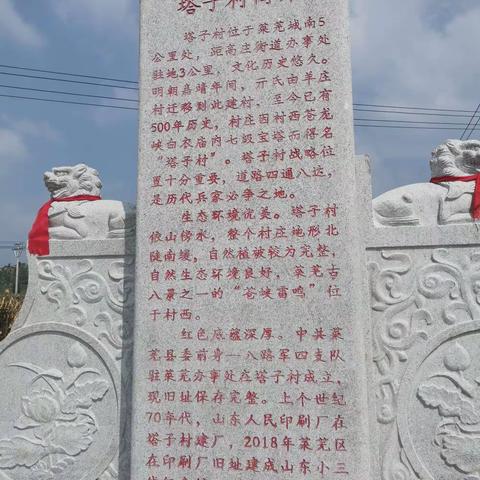 党建引领发展，建设美丽乡村—塔子村石牌坊装扮美丽村庄