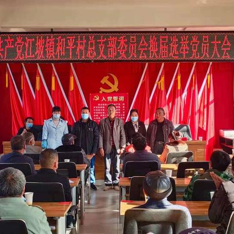 中国共产党江坡镇和平村总支部委员会换届选举党员大会纪实