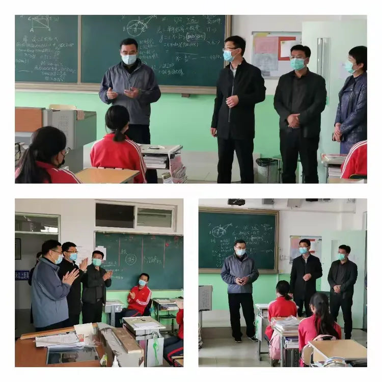 区委宣传部马波部长到大港小王庄中学检查复课开学工作